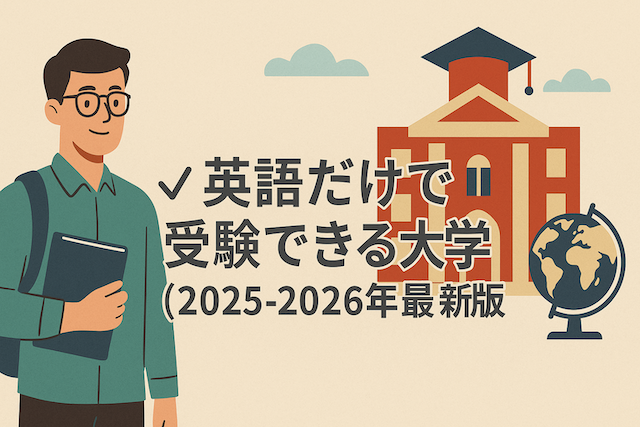 英語のみ（英語だけ）で受験できる大学2025−2026年度(最新版)